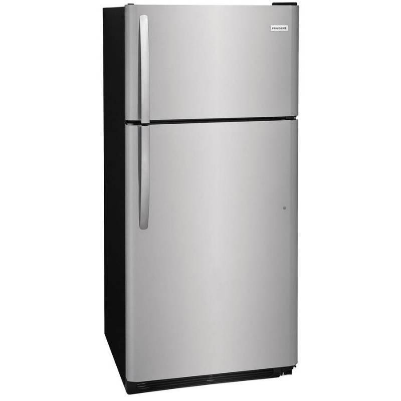 lot 28 image: LIKE NEW - Frigidaire 18-cu ft Top-Freezer Refrigerator (Stainless steel) FFTR1821TS