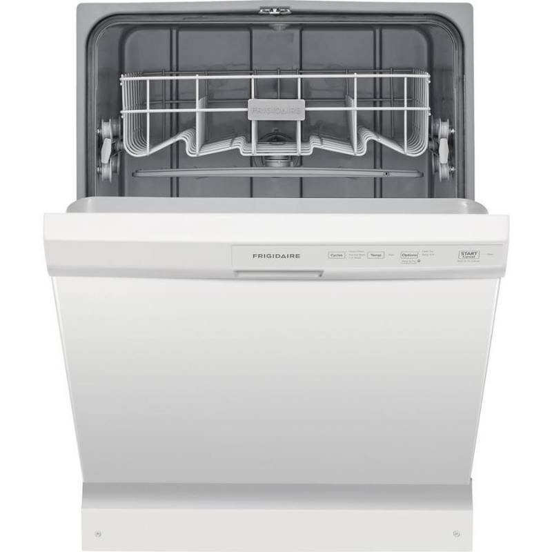 lot 34 image: DAMAGED - Frigidaire 24-in White Front Control Tall Tub Dishwasher (Actual 24-in) ENERGY STAR FFCD2413UW