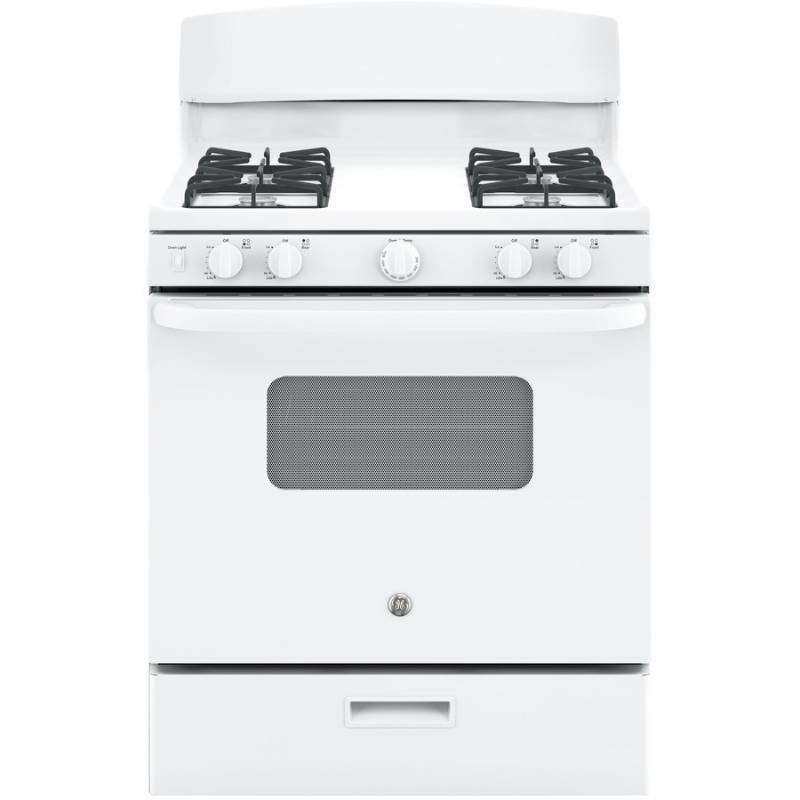 lot 38 image: LIKE NEW - GE Freestanding 4.8-cu ft Gas Range (White) (Common 30-in Actual 30-in) JGBS10DEKWW
