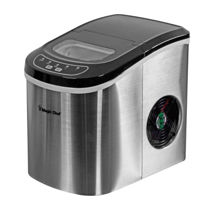 lot 67 image: Magic Chef 27 lb. Portable Countertop Ice Maker in Stainless, Model MCIM22ST
