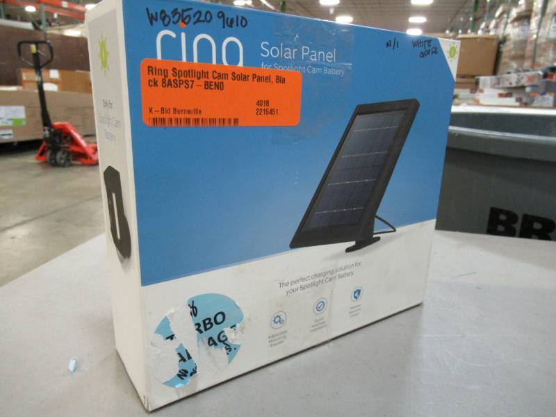 lot 47 image: Ring Spotlight Cam Solar Panel, Black Model 8ASPS7-BEN0