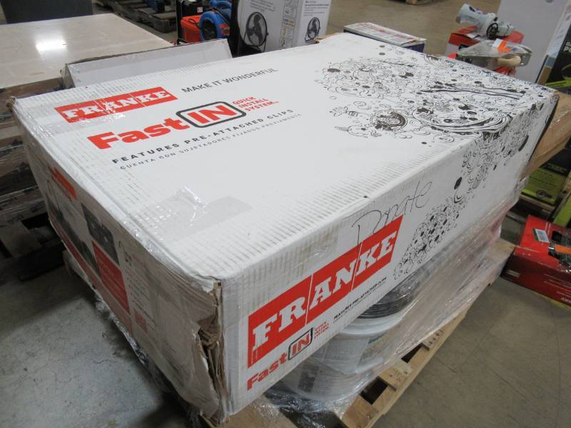 lot 48 image: Franke Fast-In 33.5-in x 22.5-in Stainless Steel Double-Basin Drop-In 2-Hole CommercialResidential Kitchen Sink All-in-One Kit EVDCS802KIT