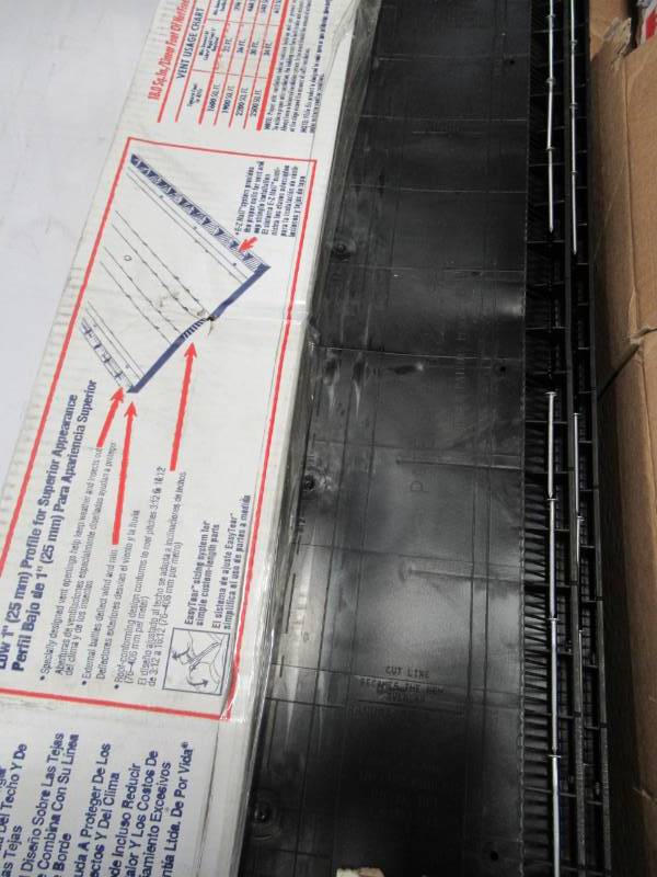 lot 71 image: 6 Cases of GAF Cobra Rigid Vent 3 - 13-34 in. x 48 in. Roof Ridge Exhaust Vent in Black