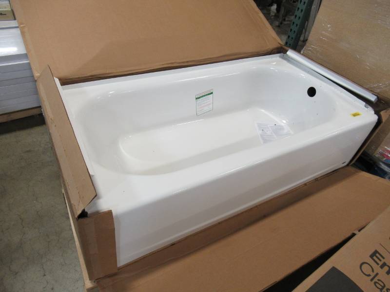 lot 93 image: DAMAGED - American Standard Princeton 60-in White with Right-Hand Drain