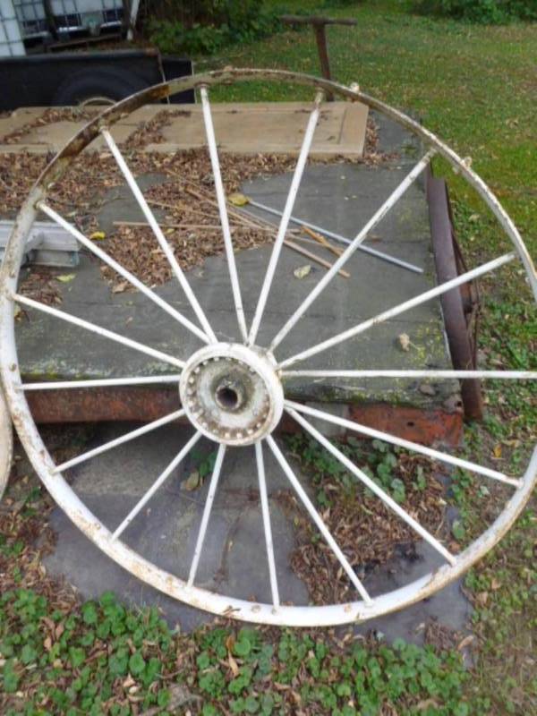 lot 20 image: Vintage Steel Wheel