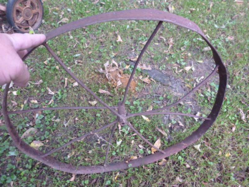 lot 22 image: Vintage Steel Wheel