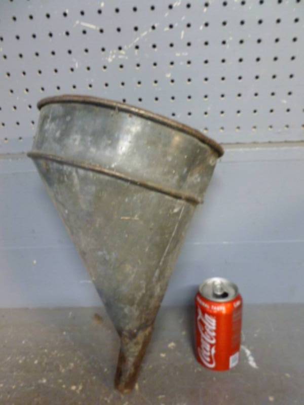 lot 70 image: Vintage Galvanized Steel Funnel