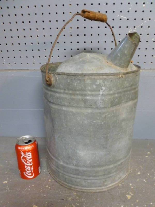 lot 102 image: Vintage Galvanized Steel Watering Pail