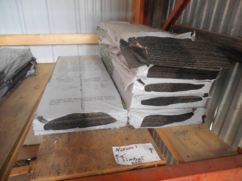 lot 38 image: (6) TAMKO 12 14 X 12 HIP AND RIDGE SHINGLE BUNDLES IN NATURAL TIMBER