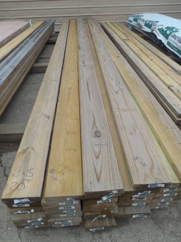 lot 194 image: (15) 2 X 8 X 20 GREEN TREATED LUMBER