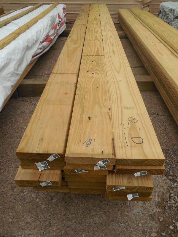 lot 200 image: (27) 2 X 8 X 16 GREEN TREATED LUMBER