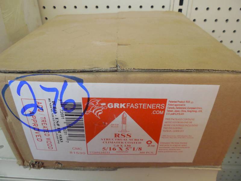 lot 276 image: GRK  SCREWS - NEW FULL BOX - 516 X 5