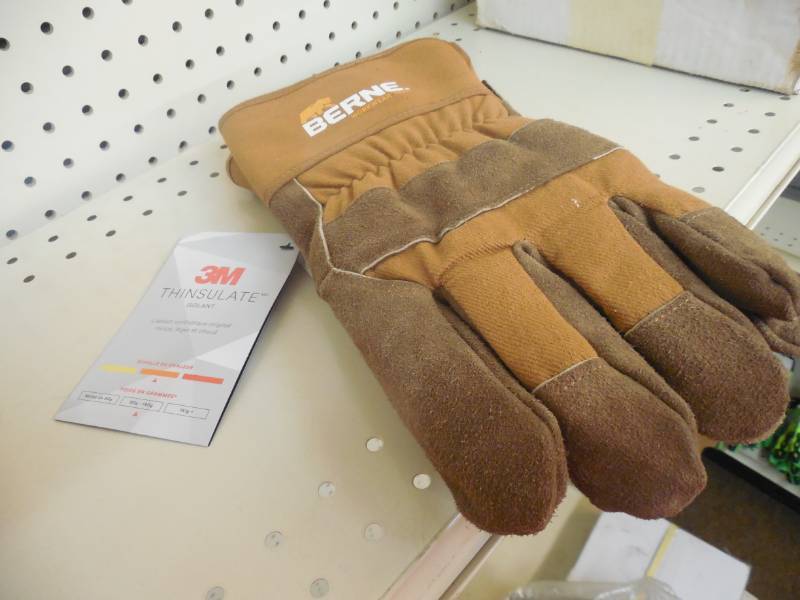 lot 293 image: NEW - BERNE LEATHER THINSULATE GLOVE - 3XL