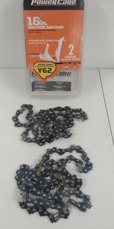 lot 9 image: Power Care set of 2 chainsaw chains