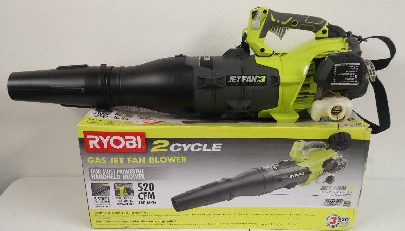 lot 16 image: Ryobi 2cycl Gas Jet Fan Blower 520cfm