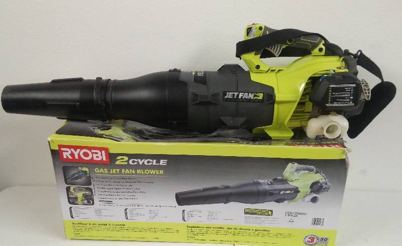 lot 19 image: Ryobi 2cycl Gas Jet Fan Blower 520cfm