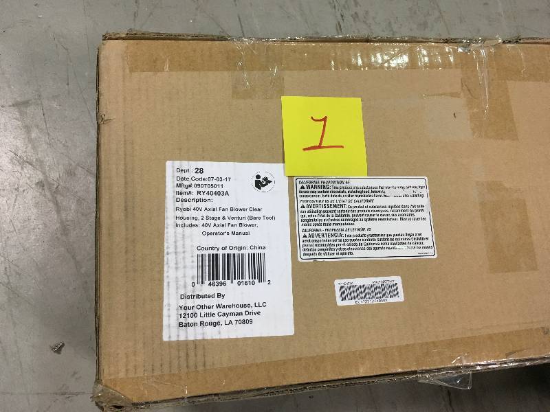 lot 1 image: Ryobi RY40403 40V Lithium Ion 110 MPH Jet Fan Blower  Used in good working cond. TOOL ONLY