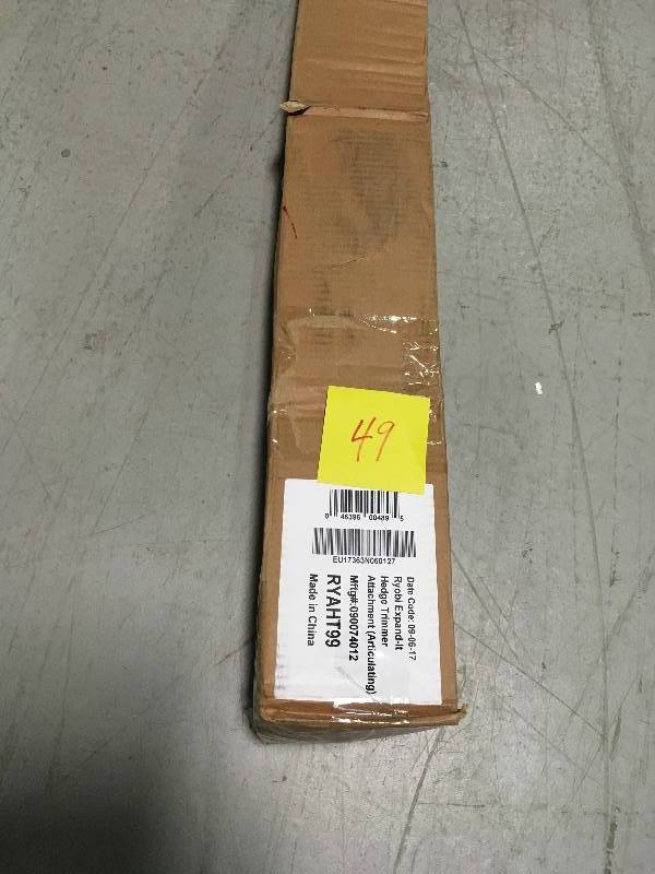 lot 49 image: Ryobi Ry15800 Expand-it 15 Inch Articulating Hedge Trimmer Attachment  Used in good working cond.