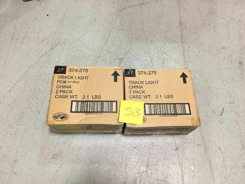 lot 53 image: Hampton Bay F23 # 374-275 75 Watt Par30 Halogen Track Light Head White 2 CASES OF 2 PACK new