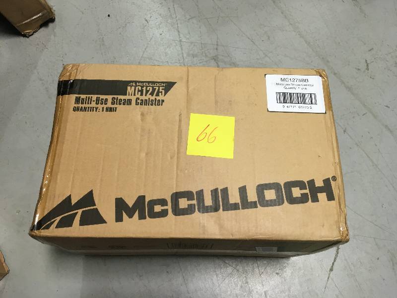 lot 66 image: McCulloch MC1275BB Multi Use Steam Canister in good conditions