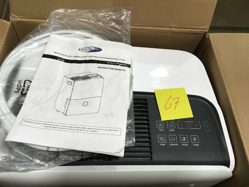 lot 67 image: Whynter RPD-951DXP Elite Energy Star 95 Pint Portable Dehumidifier with Pump in working conditions