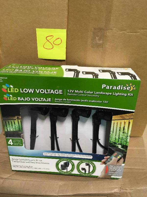 lot 80 image: Paradise GL34006BK Multi Color LED Nano Spot Light (4-Pack) new