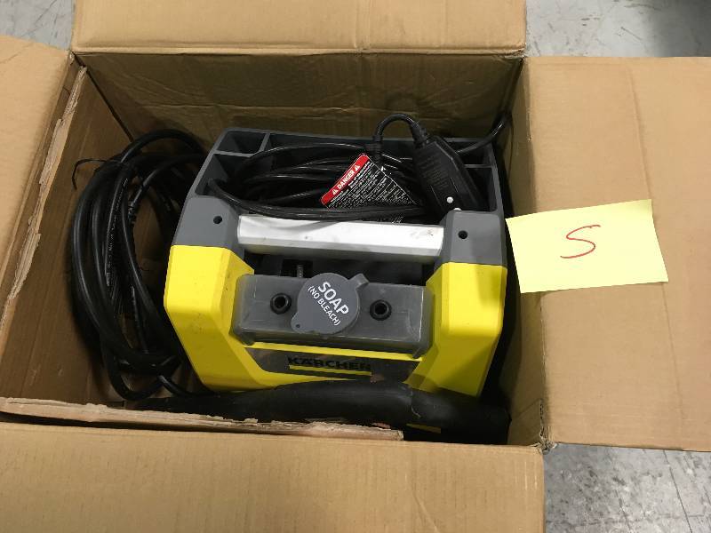 lot 5 image: Karcher K1710 Electric Power Pressure Washer 1700 PSI Cube 1.2 GPM Compact  Used in good working cond.
