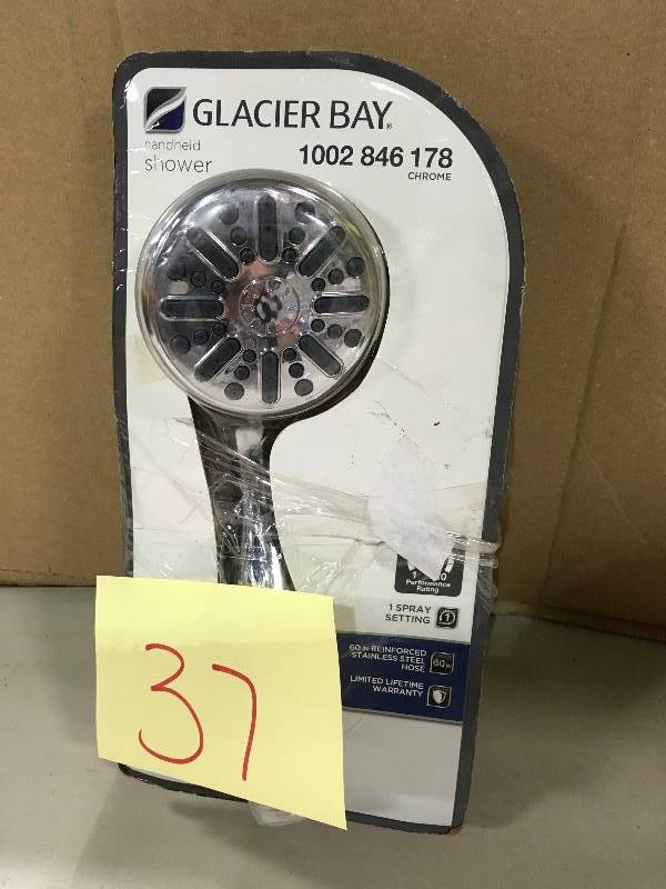 lot 37 image: Glacier Bay 1-Spray Hand Shower in Chrome  -1002-846-178