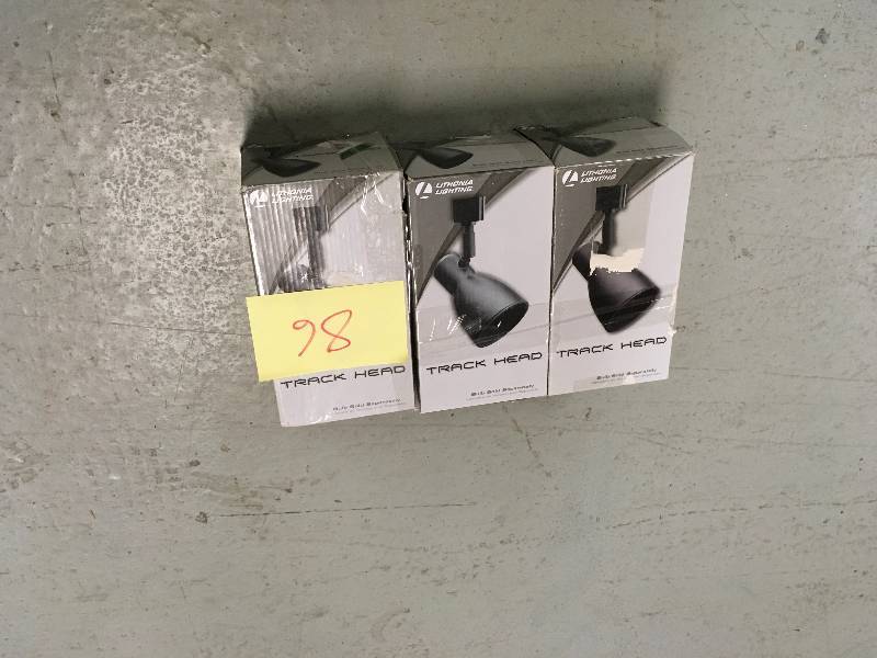 lot 86 image: Lithonia Lighting LTHSTBF-BR20 Step Baffle Track Head Light Housing- Lamp Not Included  LOT OF 3