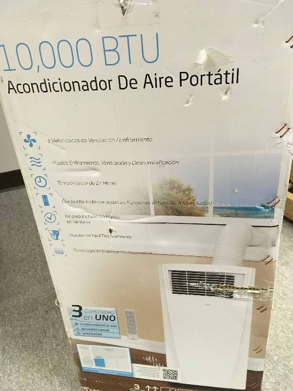 lot 89 image: Haier 10,000 BTU Portable Electronic Air Conditioner and Dehumidifier HPB10XCR-E