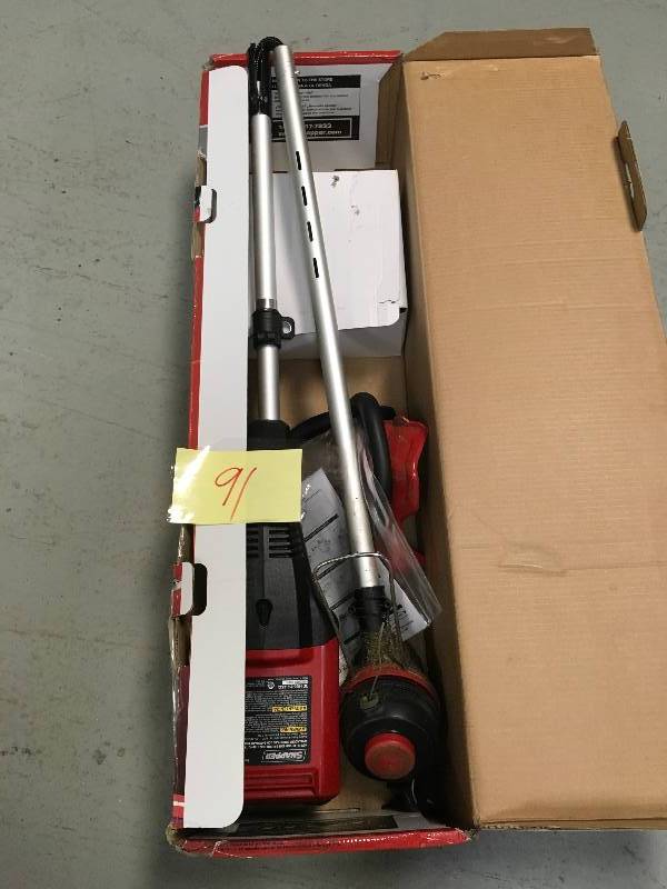 lot 91 image: Snapper ST60V 60-Volt String Trimmer with 2Ah Battery and Charger USED