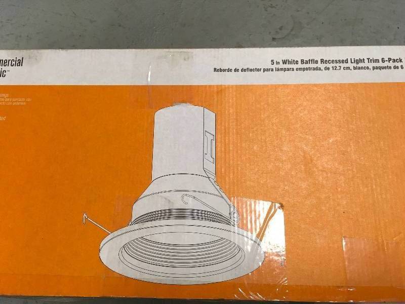 lot 97 image: Commercial Electric 5 in. White Baffle Trim (T39) HBR513A