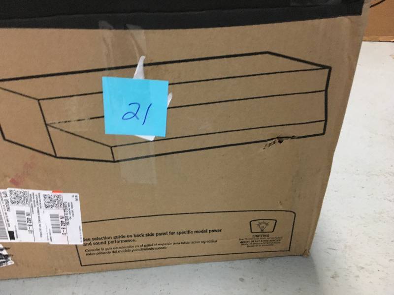 lot 21 image: Broan 30 Inch Stainless Steel Range Hood 7 Inch Round Vent in good conditions