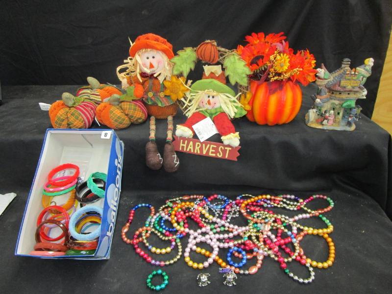 lot 29 image: Fall Decorations and costume jewlery