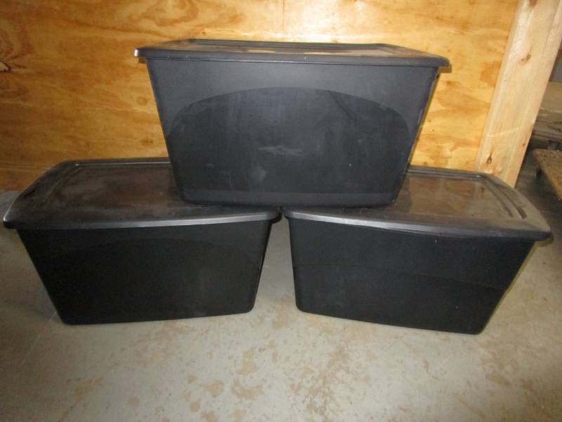 lot 71 image: 3 Black Bins