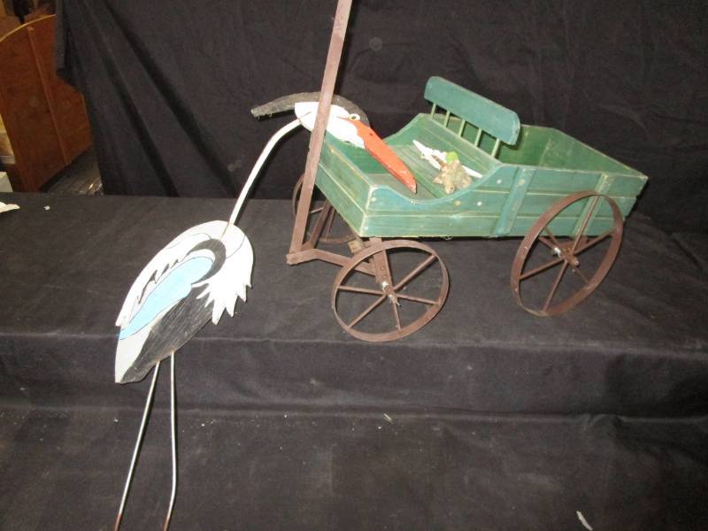 lot 156 image: Yard Dcor, Wagon needs repair