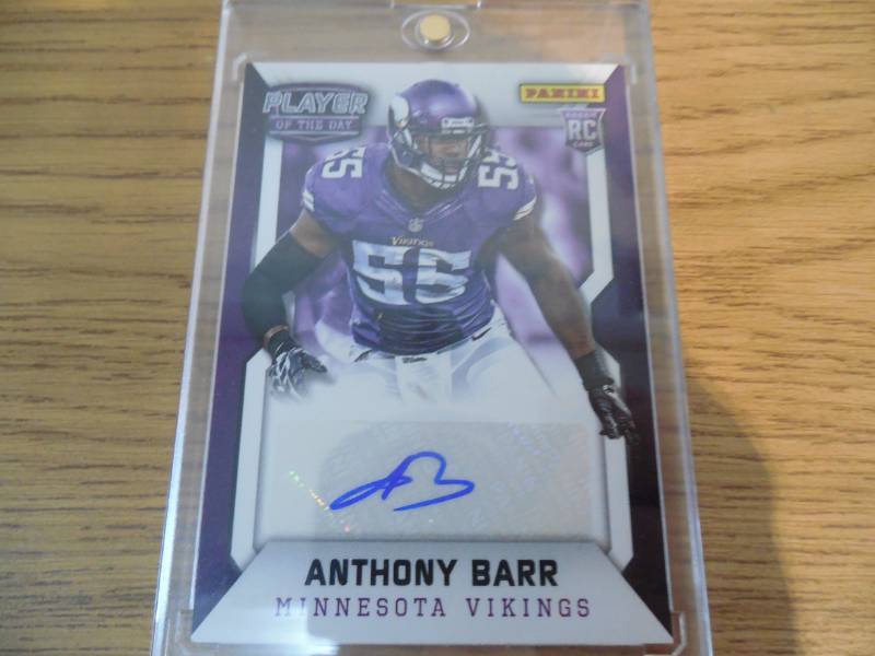 lot 24 image: ANTHONY BARR AUTOGRAPHED ROOKIE CARD