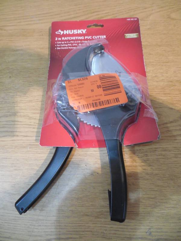 lot 58 image: Husky 2 in. Ratcheting PVC Cutter