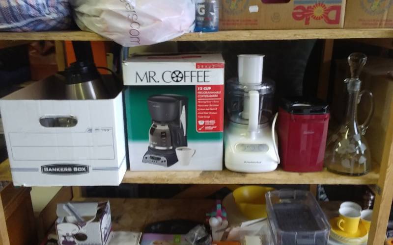 Mr Coffee, Box Of Mugs & Cuisinart Coffee Server, Kitchen-Aid Food Processor, Misc