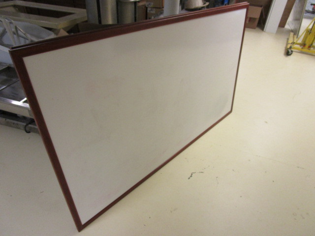 LARGE WOOD FRAMED WHITE BOARD