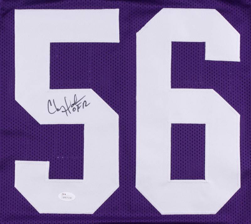 lot 14 image: Chris Doleman Signed Purple Jersey (JSA COA)
