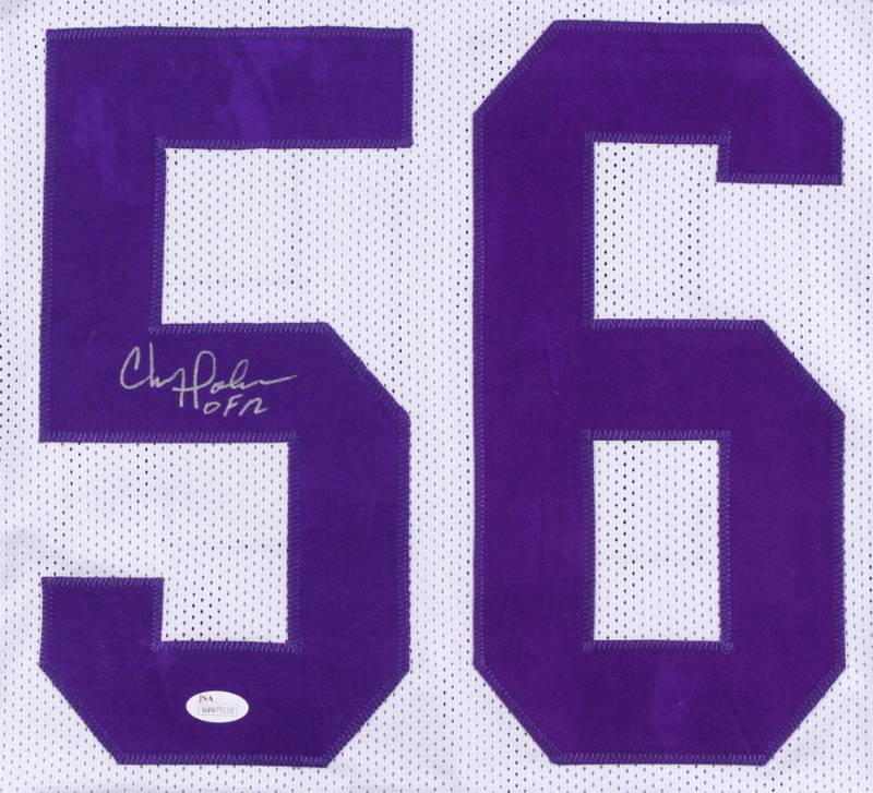 lot 15 image: Chris Doleman Signed White Jersey (JSA COA)