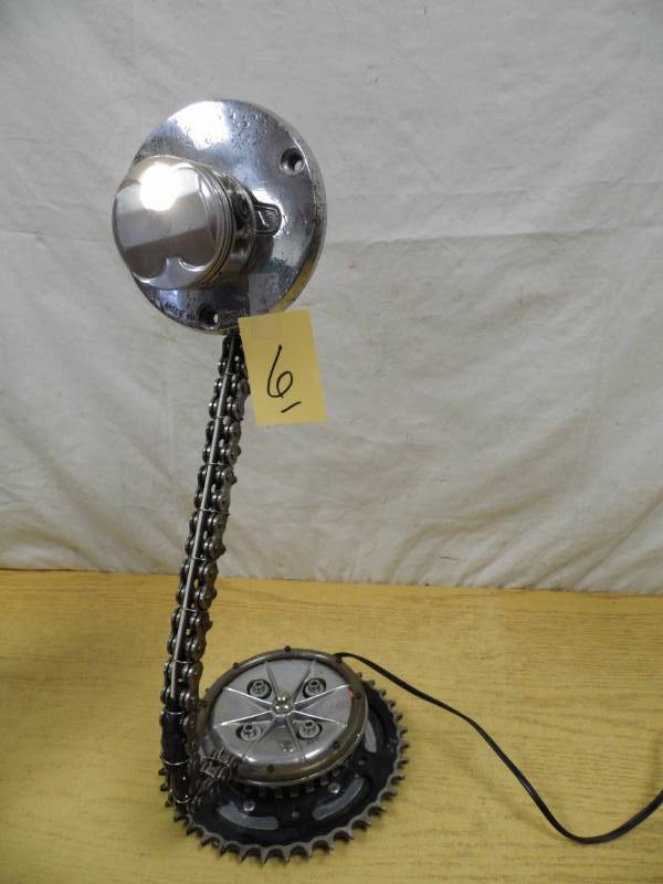 lot 6 image: Light Made from AutoMotorcycle Parts