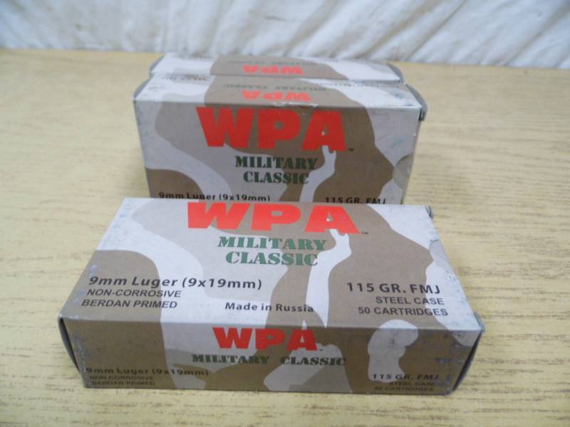lot 19 image: Lot of 3 - 9MM Luger Ammo