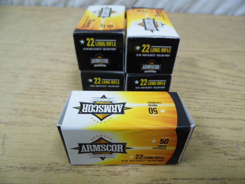 lot 35 image: Lot of 5 - Armscor 22 LR Ammo Ammo