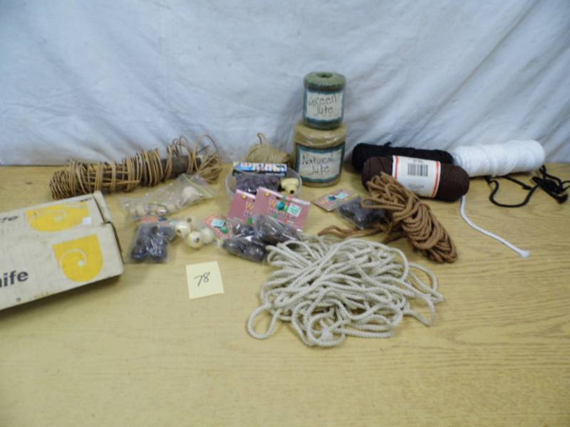 lot 78 image: Jute - Beads - Electric Knife