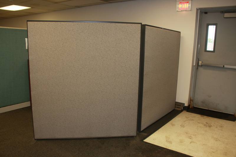 2 Free Standing Cubicle Panels 57 x 60 Room 5