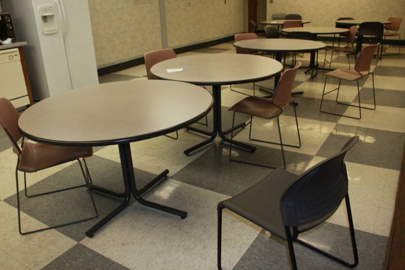 Lot of 3-48 Round Tables with 6 Chairs Kitchen