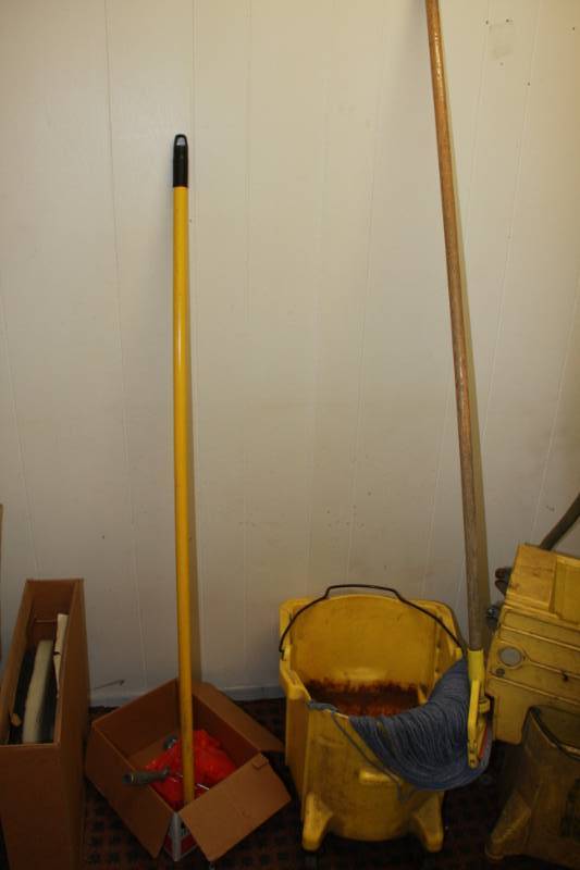 Mops, Mop Buckets, and Misc Room Cleaning Room