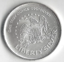 1 Ounce Fine Silver - Liberty Bell Design - Life, Liberty, & Happiness